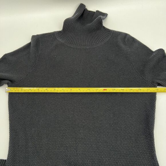 prAna Figaro Sweater Dress S Black Stretch Midi Spring Side Slit Stretch - Picture 9 of 11